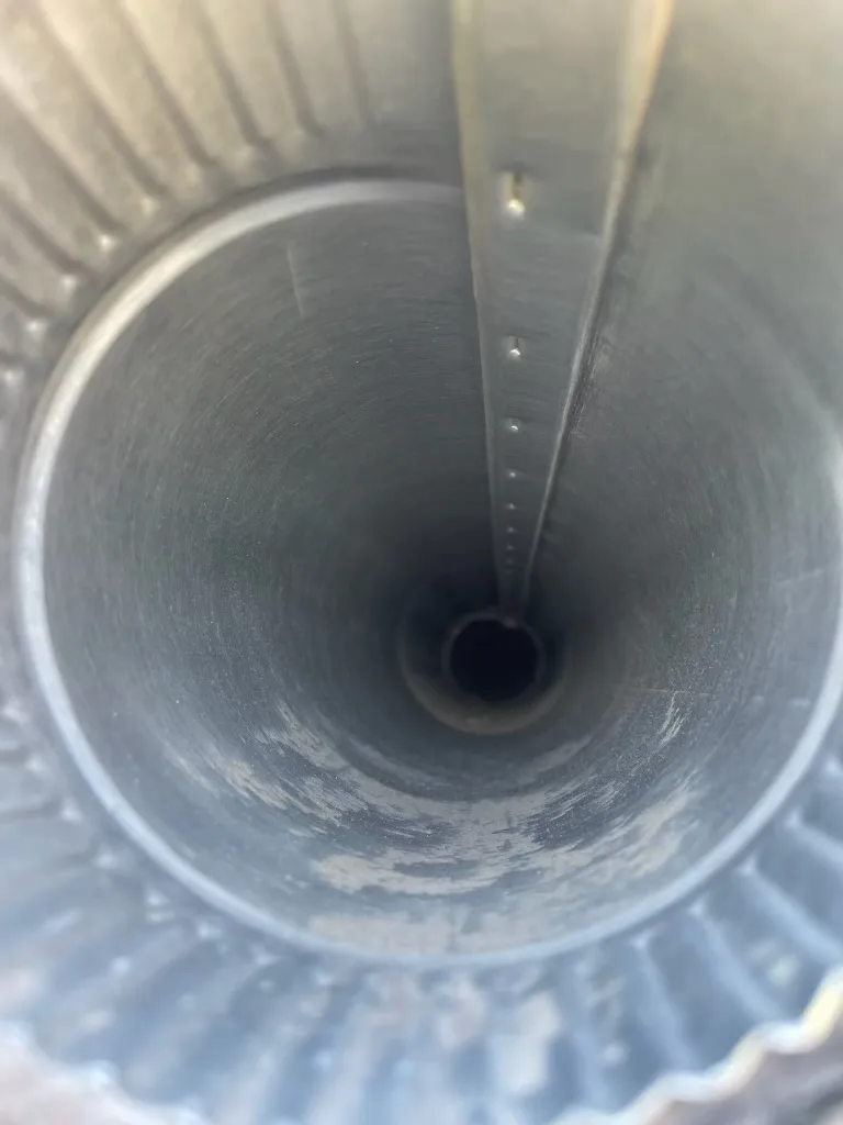 Clean dryer vent interior after professional cleaning